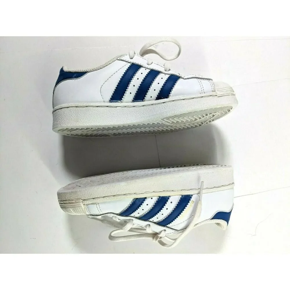 Adidas Superstar Sneakers White Blue  Leather‎
